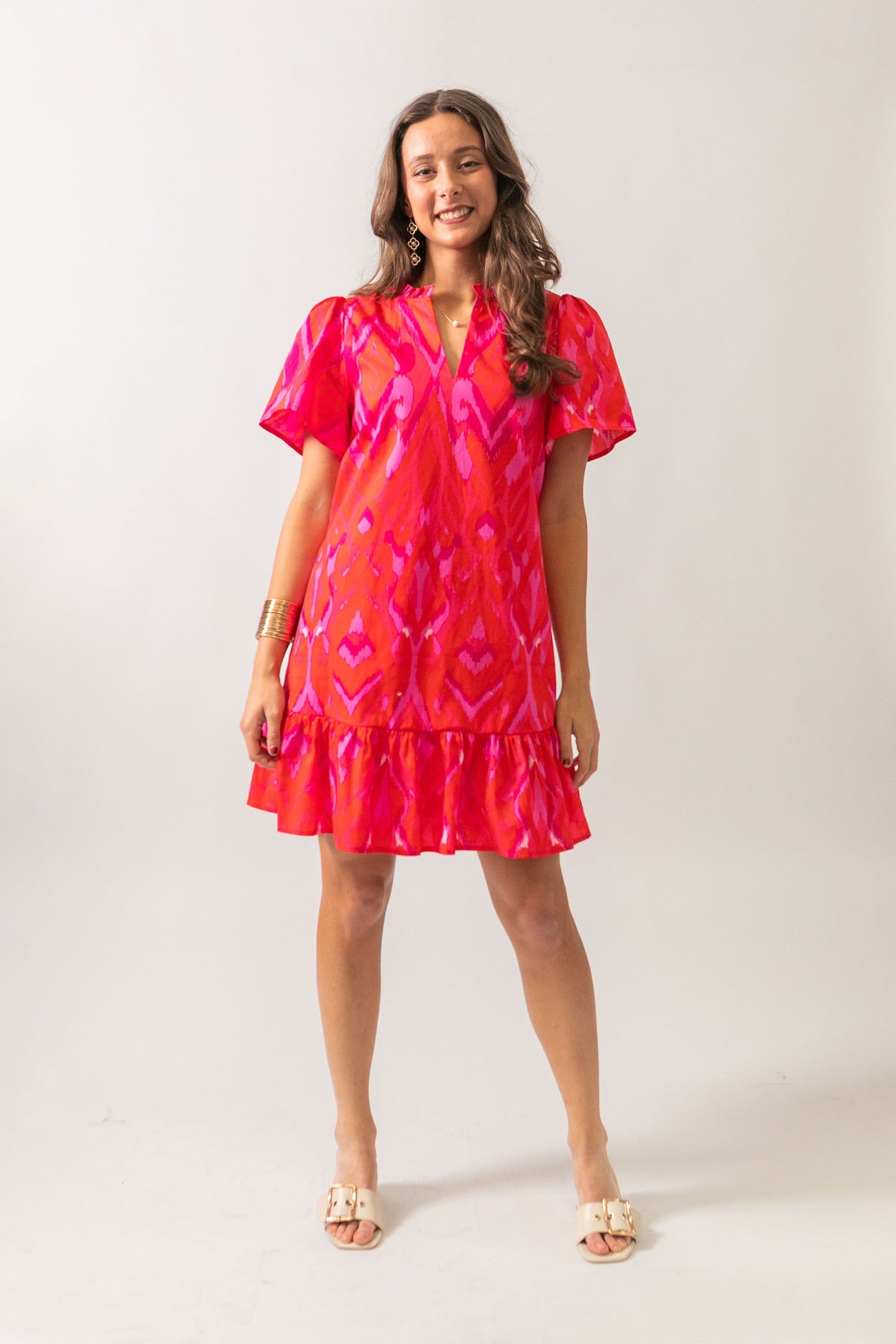 Red Pink Combo Ikat