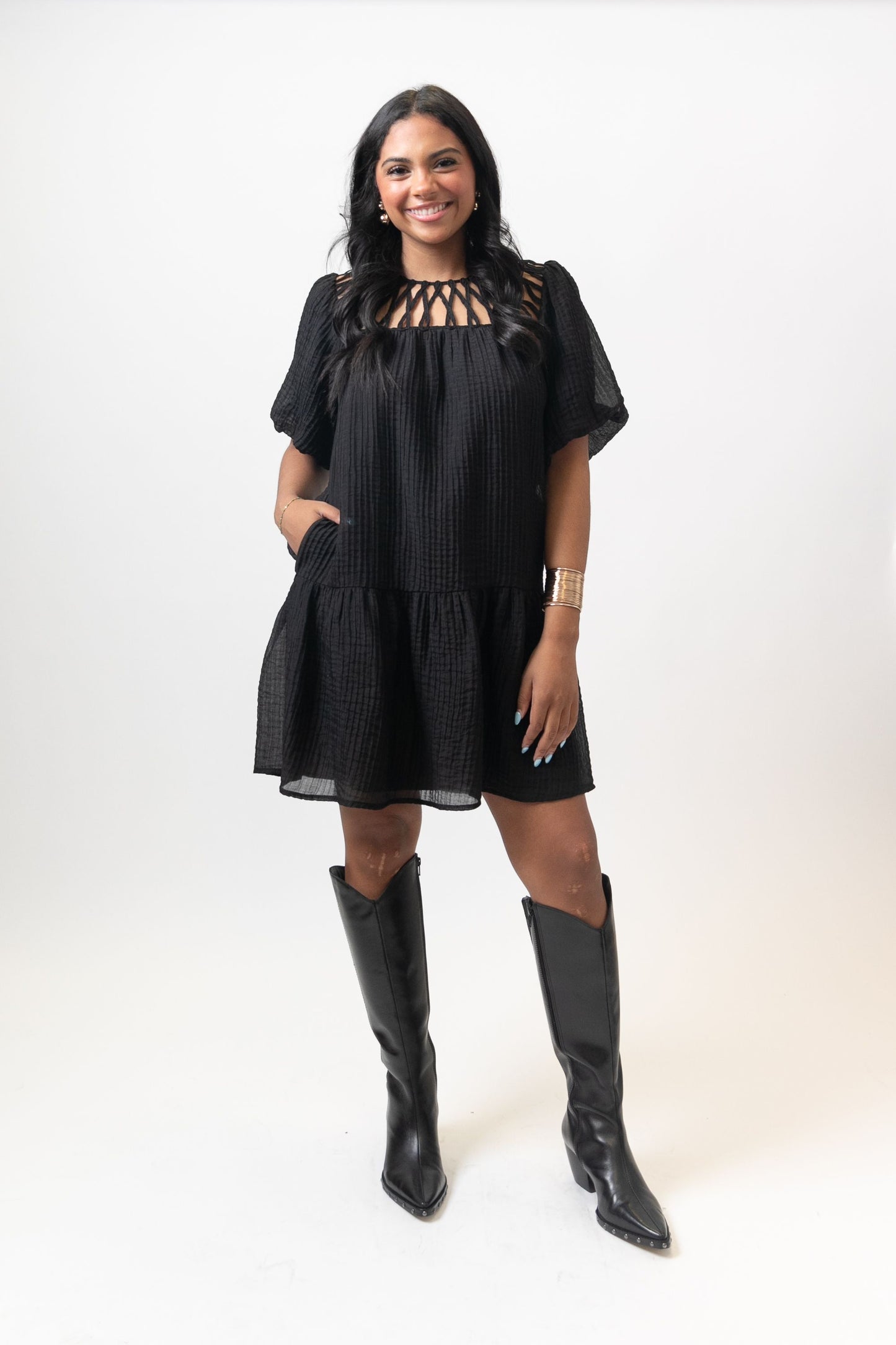 Black Yoke Dress