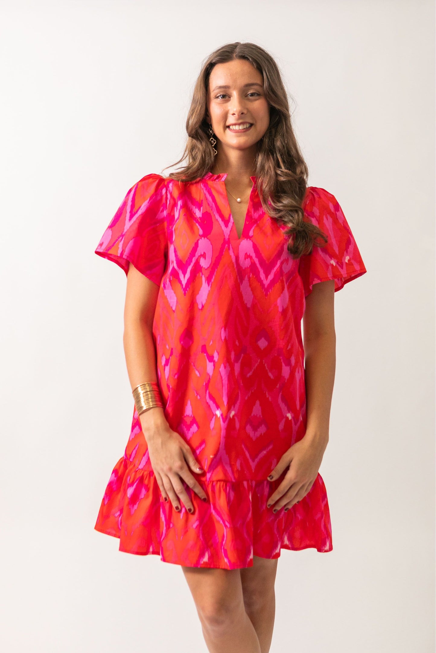 Red Pink Combo Ikat
