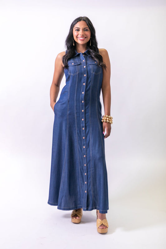 Rinse Wash Sleeveless Button Down