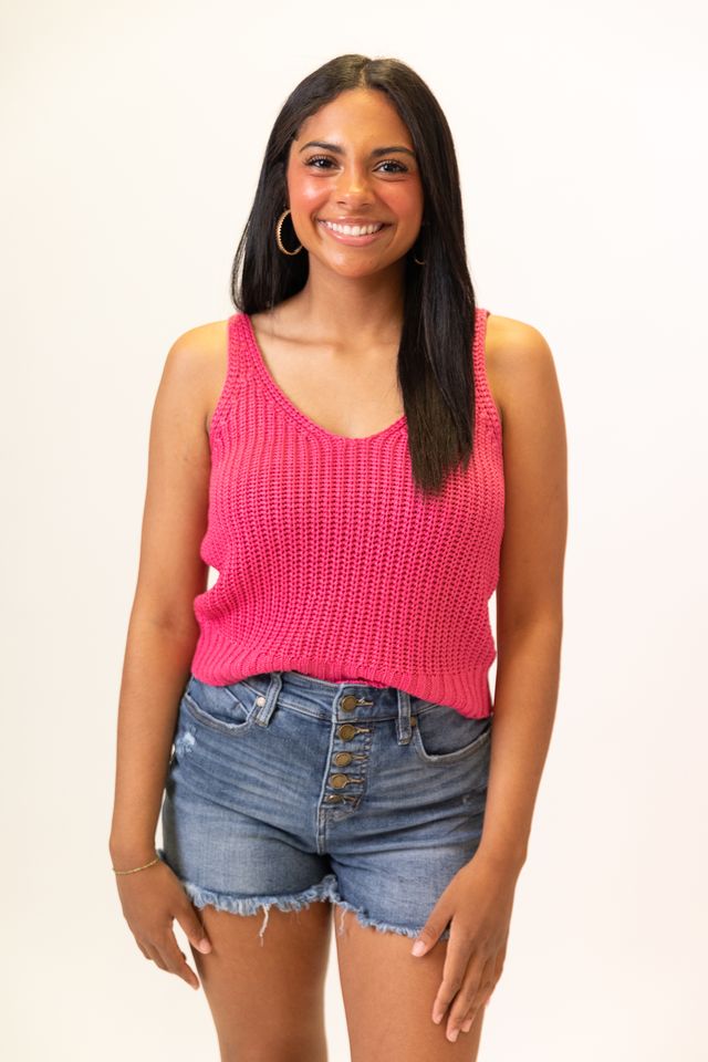 Fuchsia Tank Sweater