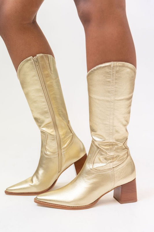 Gold Tall Boots