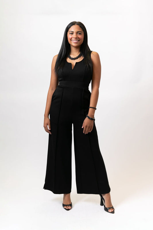 Black Scuba Jumpsuit