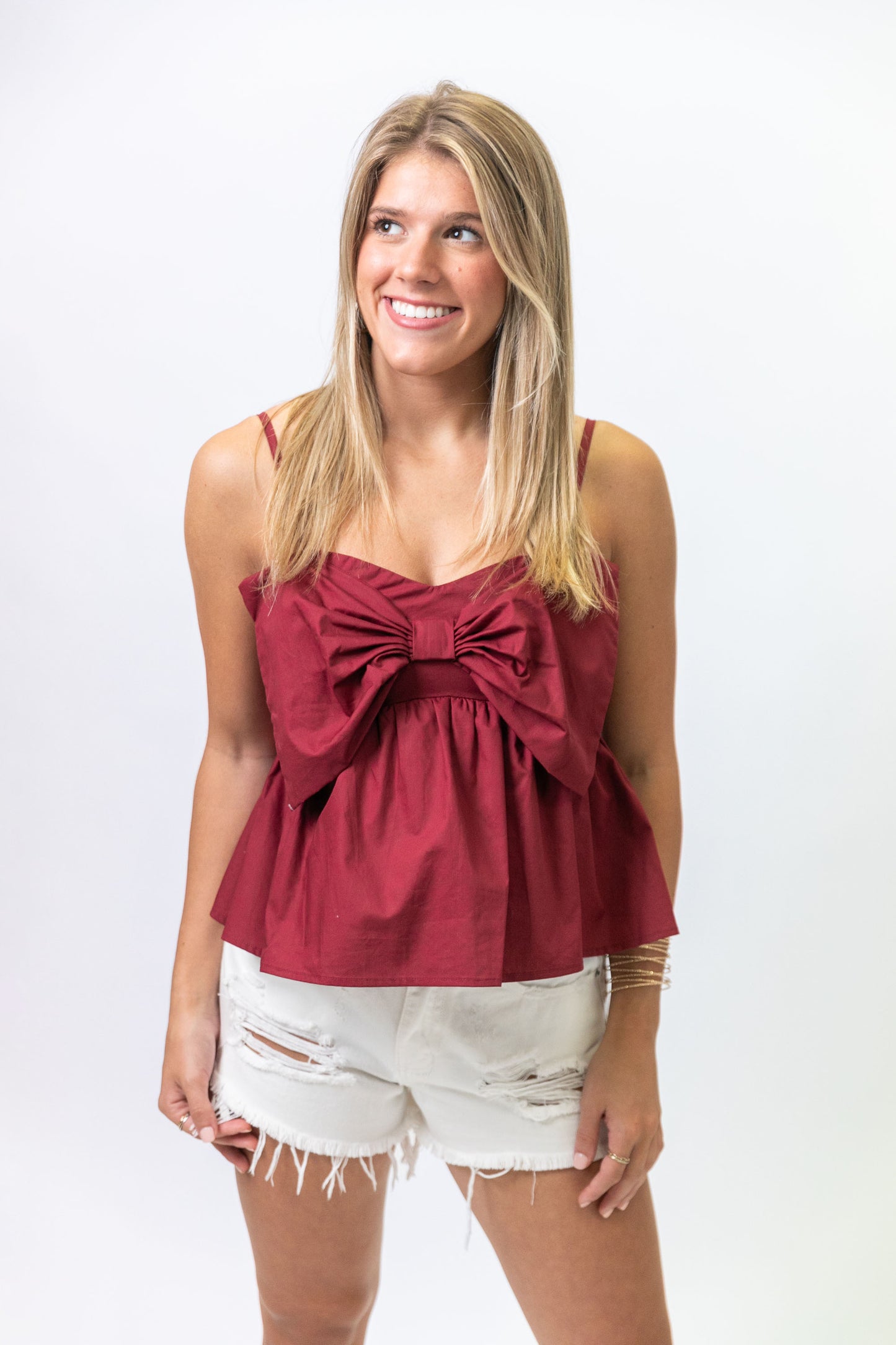 Maroon Babydoll Top