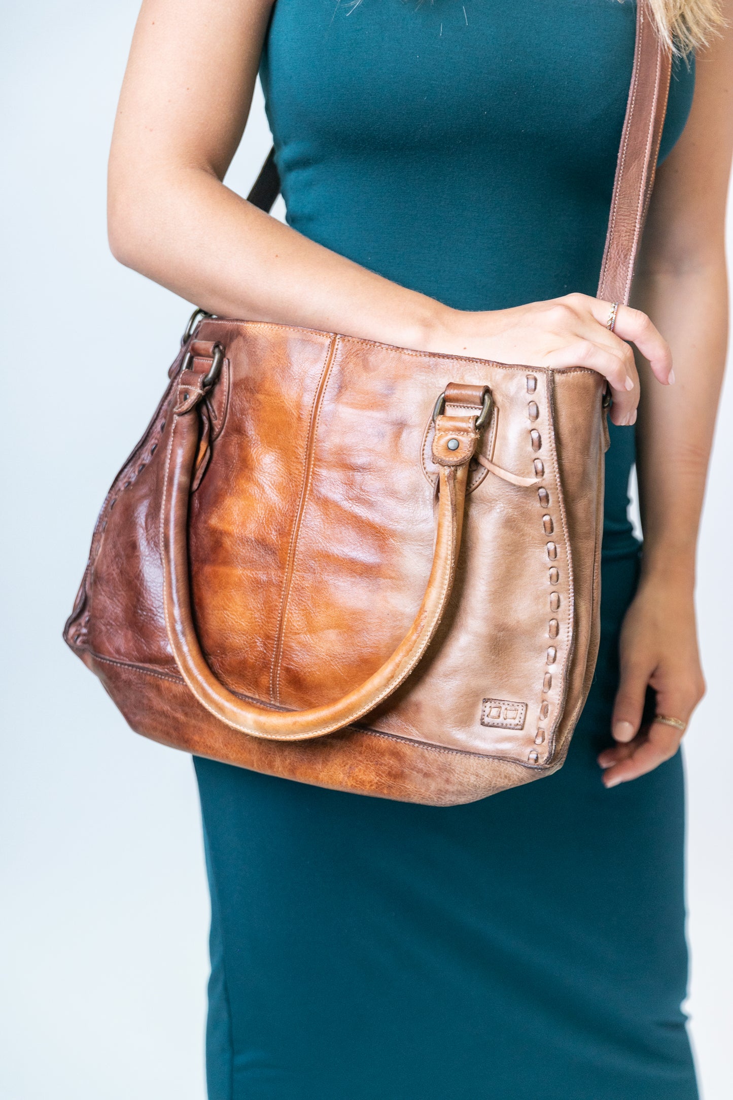 Tan Leather Large Crossbody