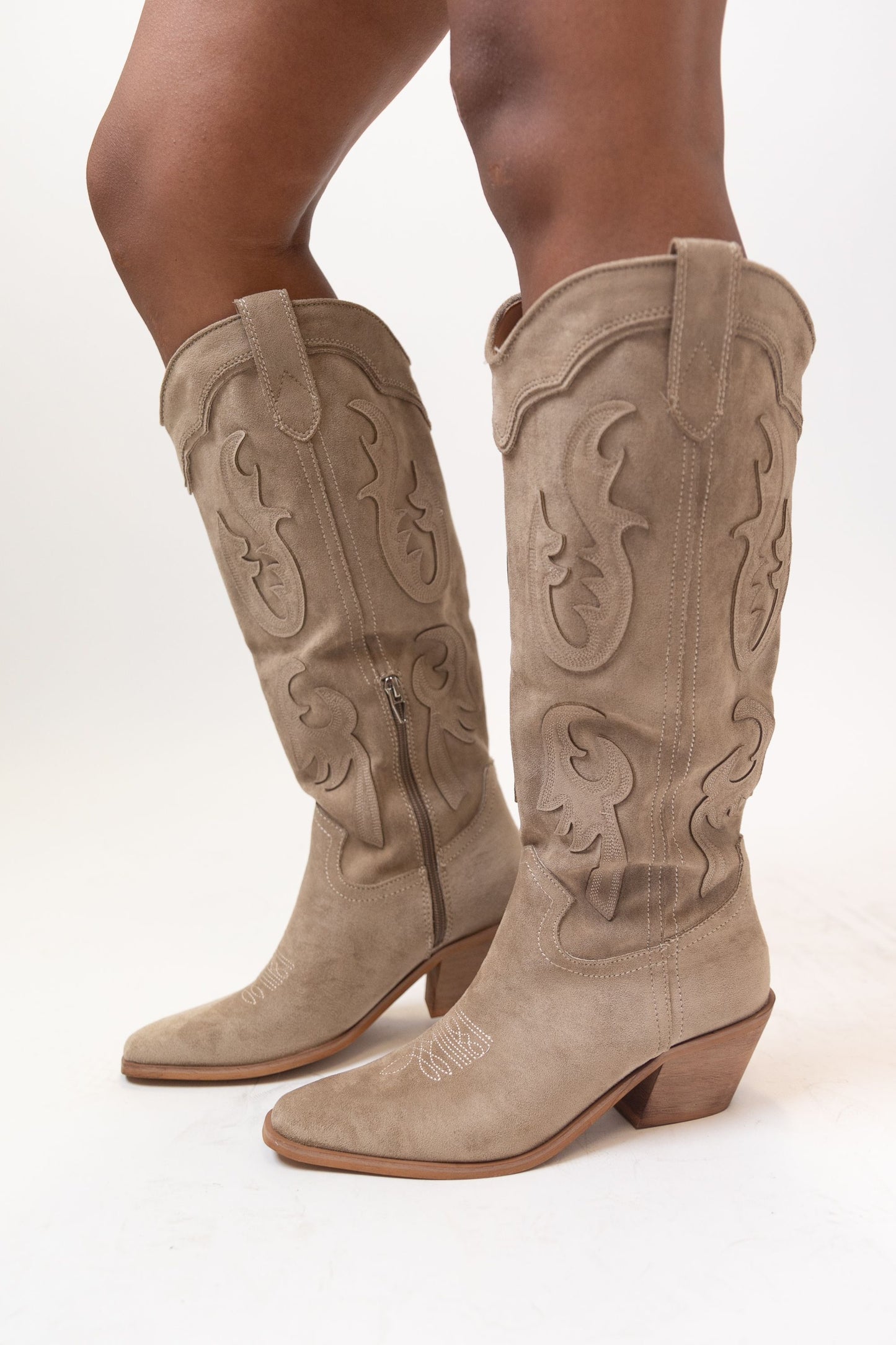 Taupe Western Boot